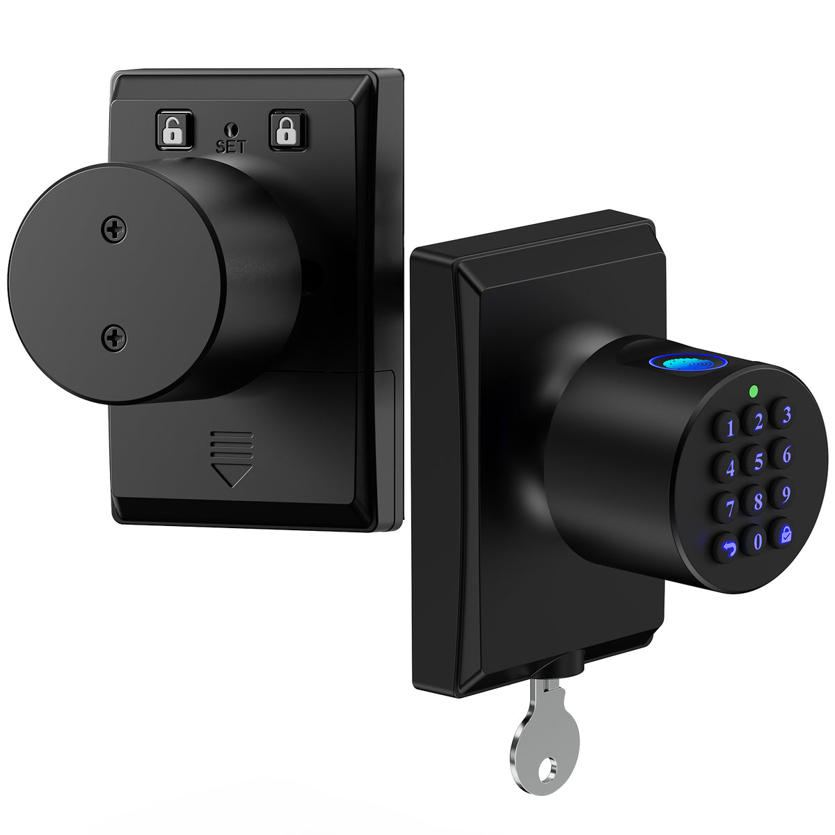 Smart Fingerprint Door Lock – Keyless Entry with Keypad Knob