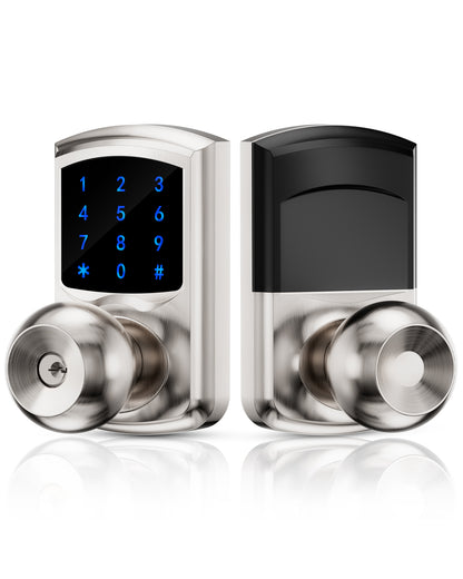 HL668K Keypad Door Knob with Code Matte Black/Satin Nickel/Sliver