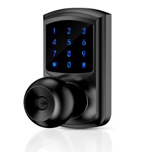 HL668K Keypad Door Knob with Code Matte Black/Satin Nickel/Sliver