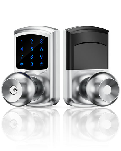 HL668K Keypad Door Knob with Code Matte Black/Satin Nickel/Sliver