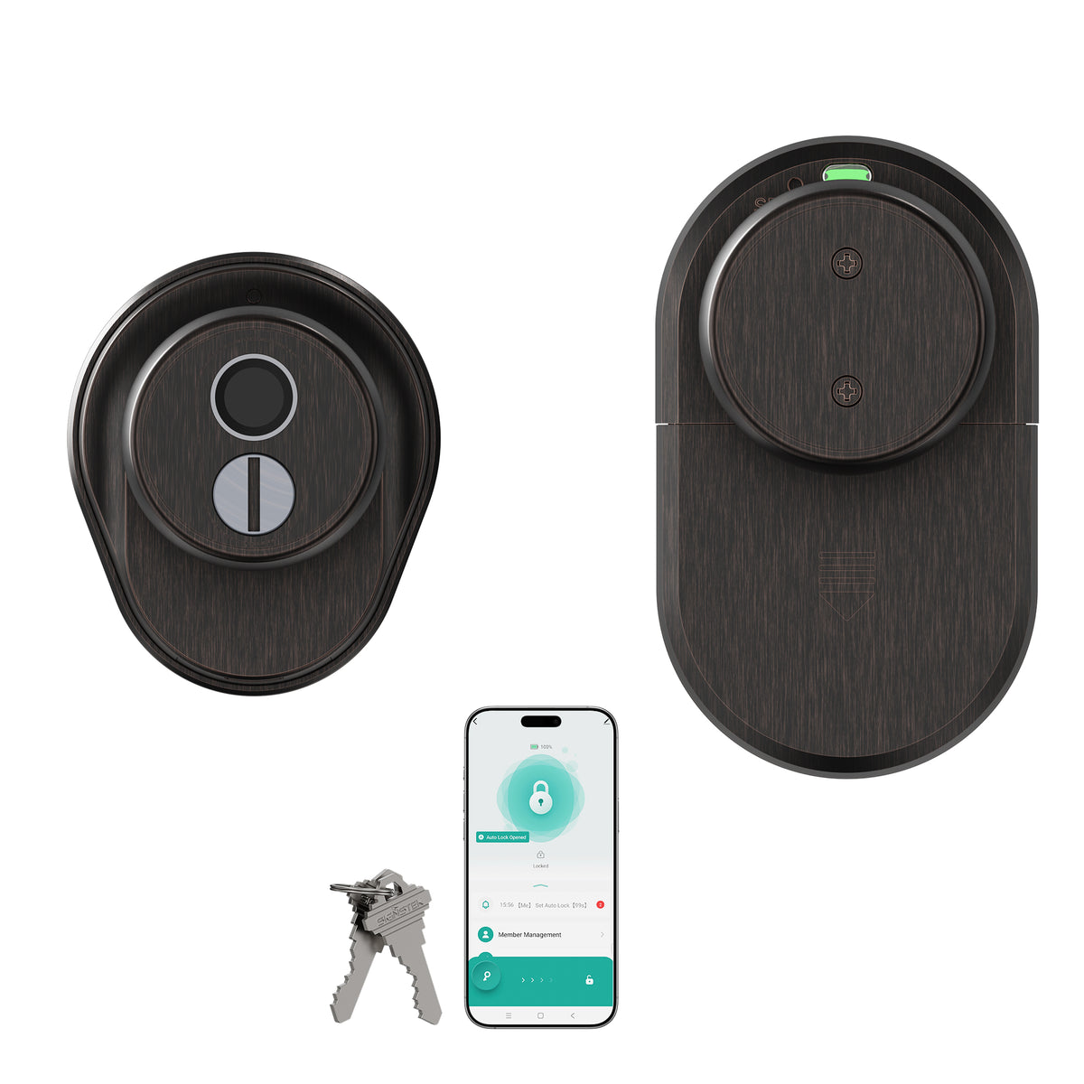 310FK Fingerprint & Bluetooth Smart Door Knob for Keyless Entry