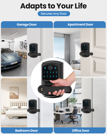669FL Fingerprint Door Lock with Handle Biometrics Deadbolts