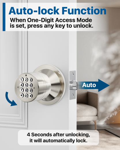 HL99 Keyless Digital Door Lock with Keypad for Bedroom/Front Door/Garage/Home/Apartment