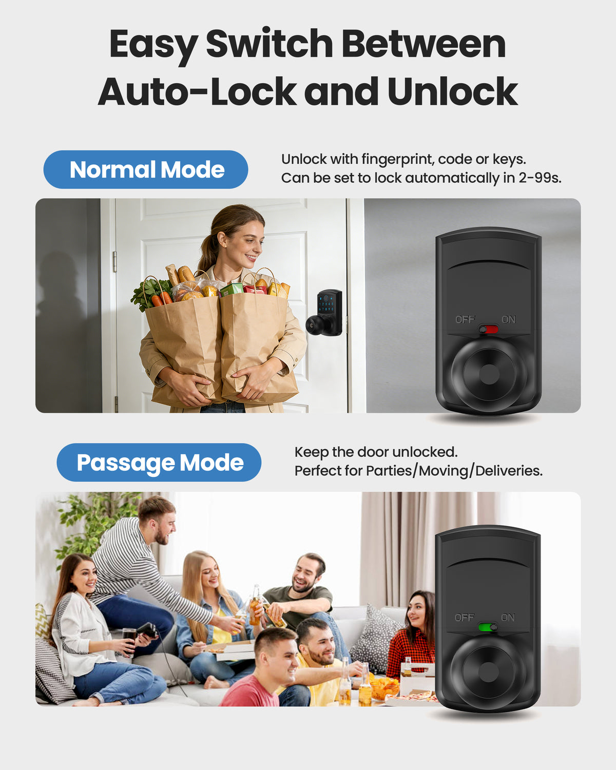 669FK Smart Fingerprint & Keypad Door Lock