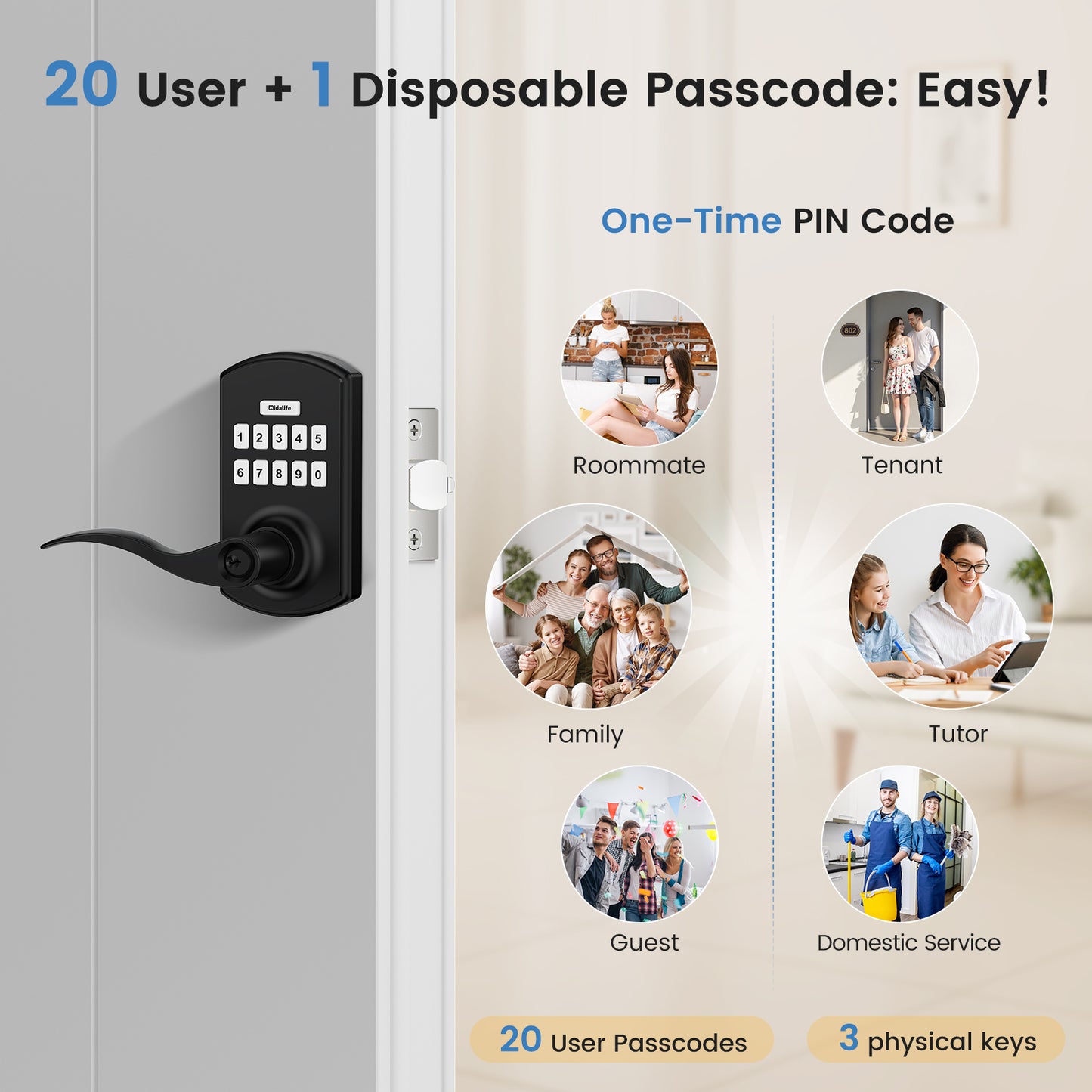HL-300L Keypad Door Lock with Handle