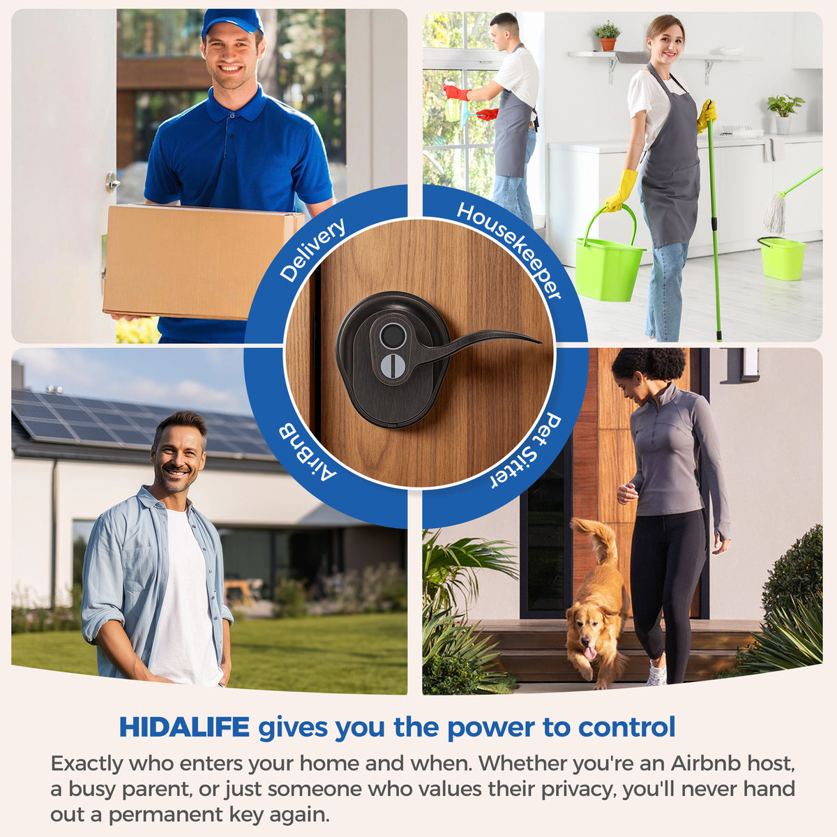 310FL Fingerprint Digital Door Lock with Handle, Bluetooth Keyless Entry
