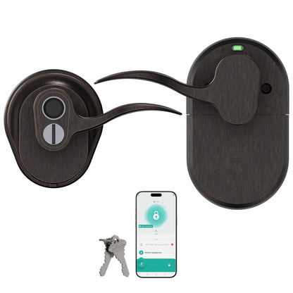 310FL Fingerprint Digital Door Lock with Handle, Bluetooth Keyless Entry