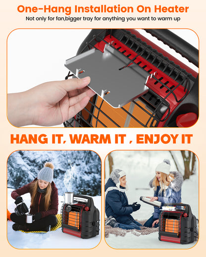 6 Blades Wood Stove Fan with Magnetic Thermometer and Tray