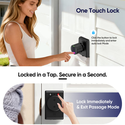 Smart Keypad Door Lock – Keyless Entry Electronic Door Lock with Knob