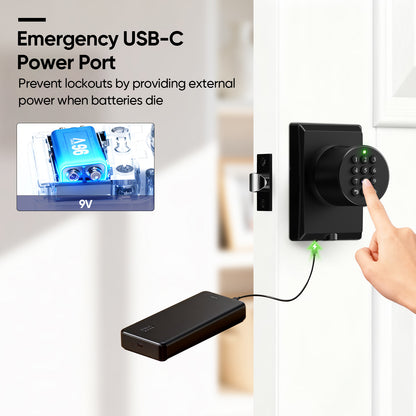 Smart Fingerprint Door Lock – Keyless Entry with Keypad Knob