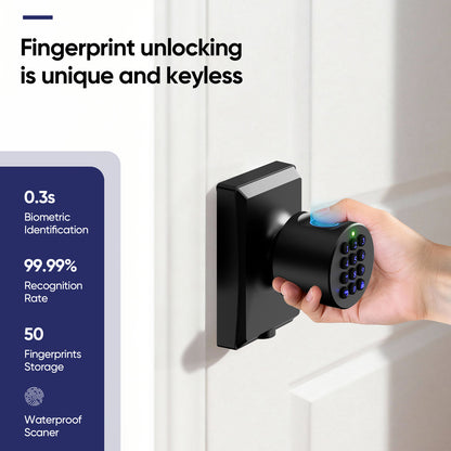 Smart Fingerprint Door Lock – Keyless Entry with Keypad Knob