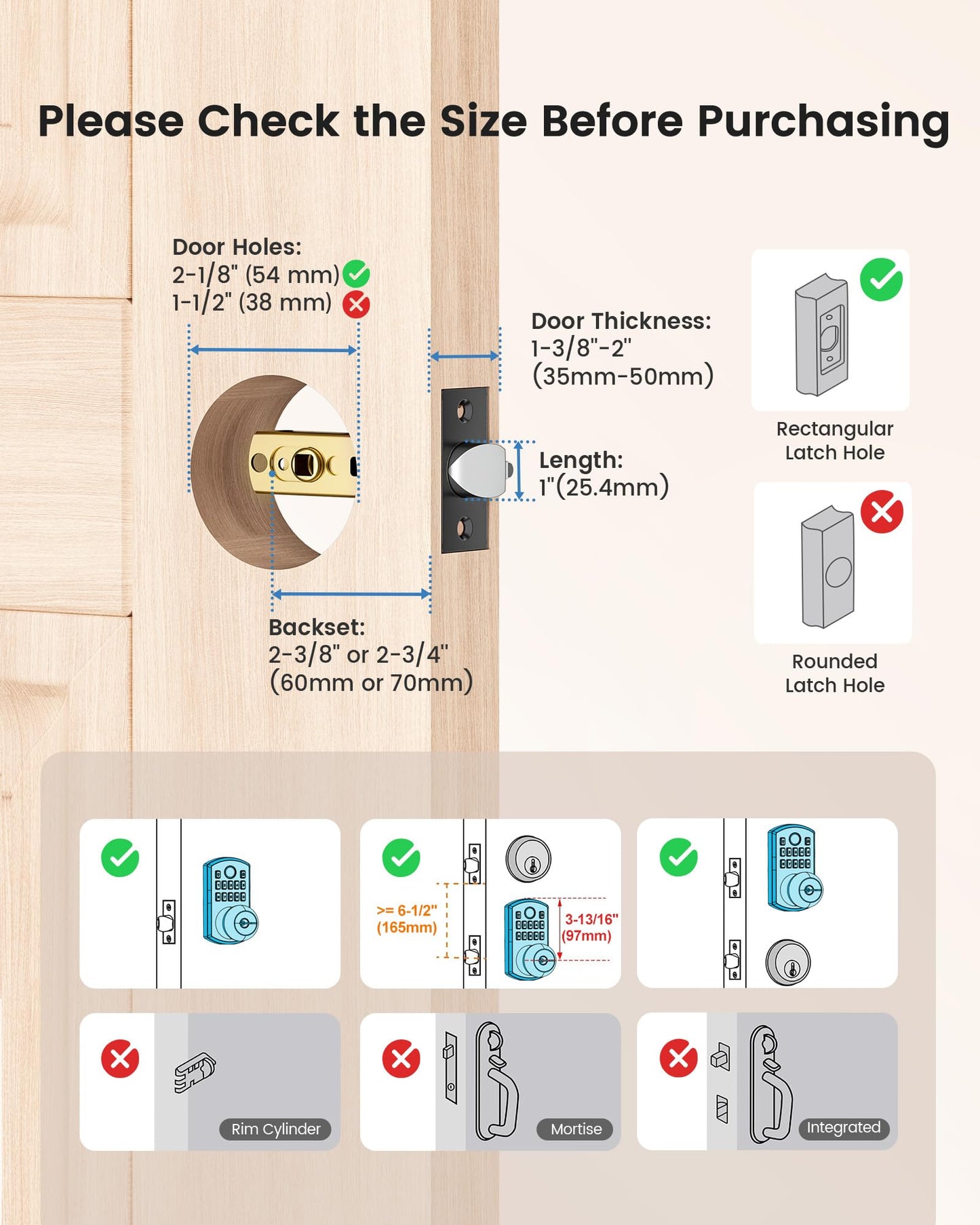 Hidalife Keypad Door Lock with Knob, Fingerprint Keyless Entry Door Lock for Front Door, Easy Passage Mode, Biometric Door Lock with Code, Matte Black