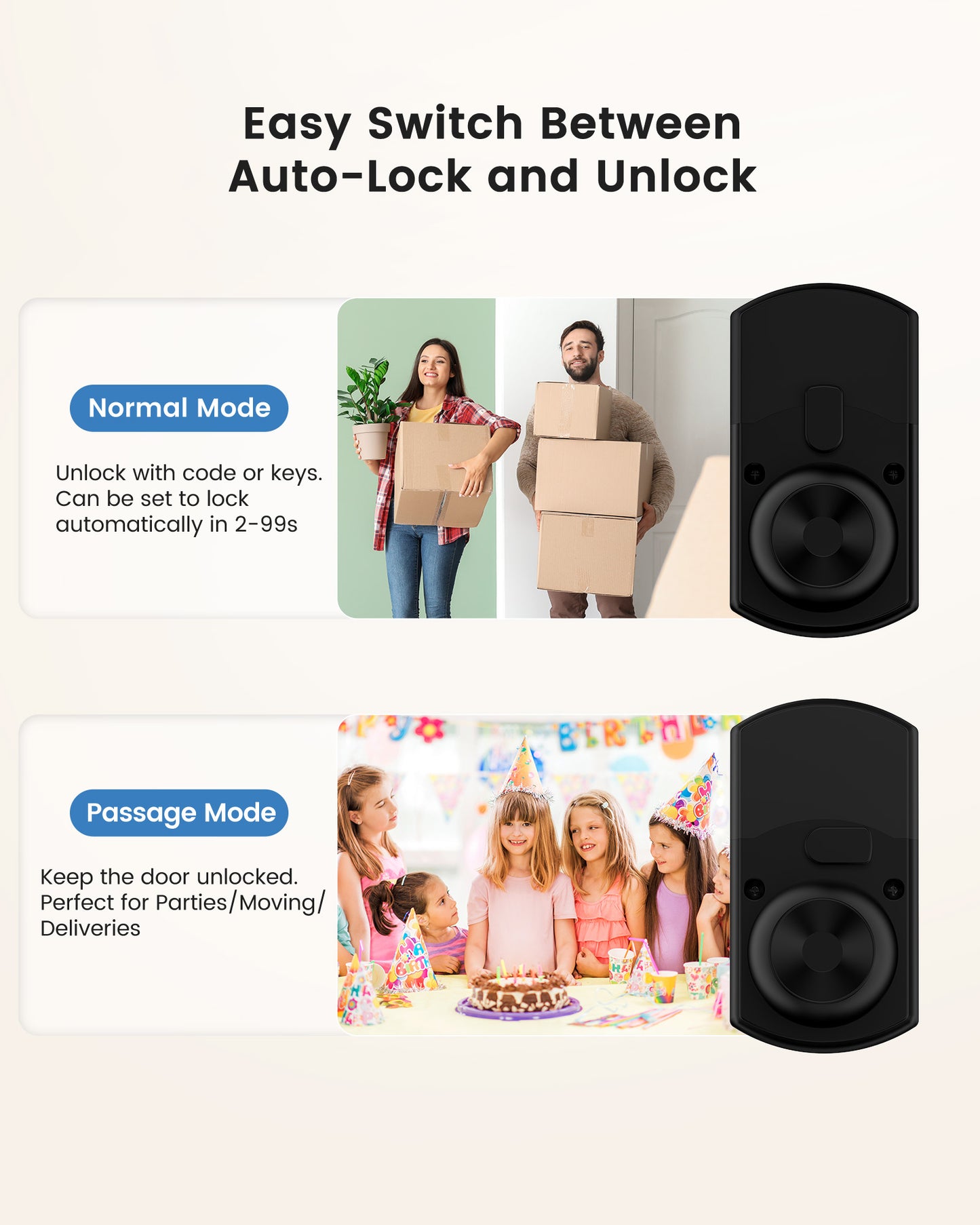 HL300FK Fingerprint Keyless Entry Door Lock