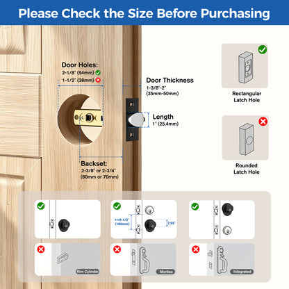 310FK Fingerprint & Bluetooth Smart Door Knob for Keyless Entry