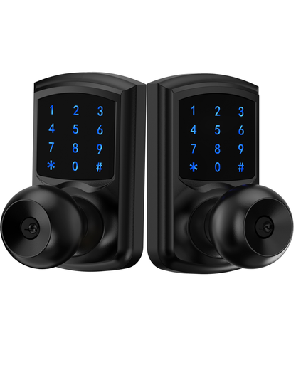 HL668K Keypad Door Knob with Code Matte Black/Satin Nickel/Sliver